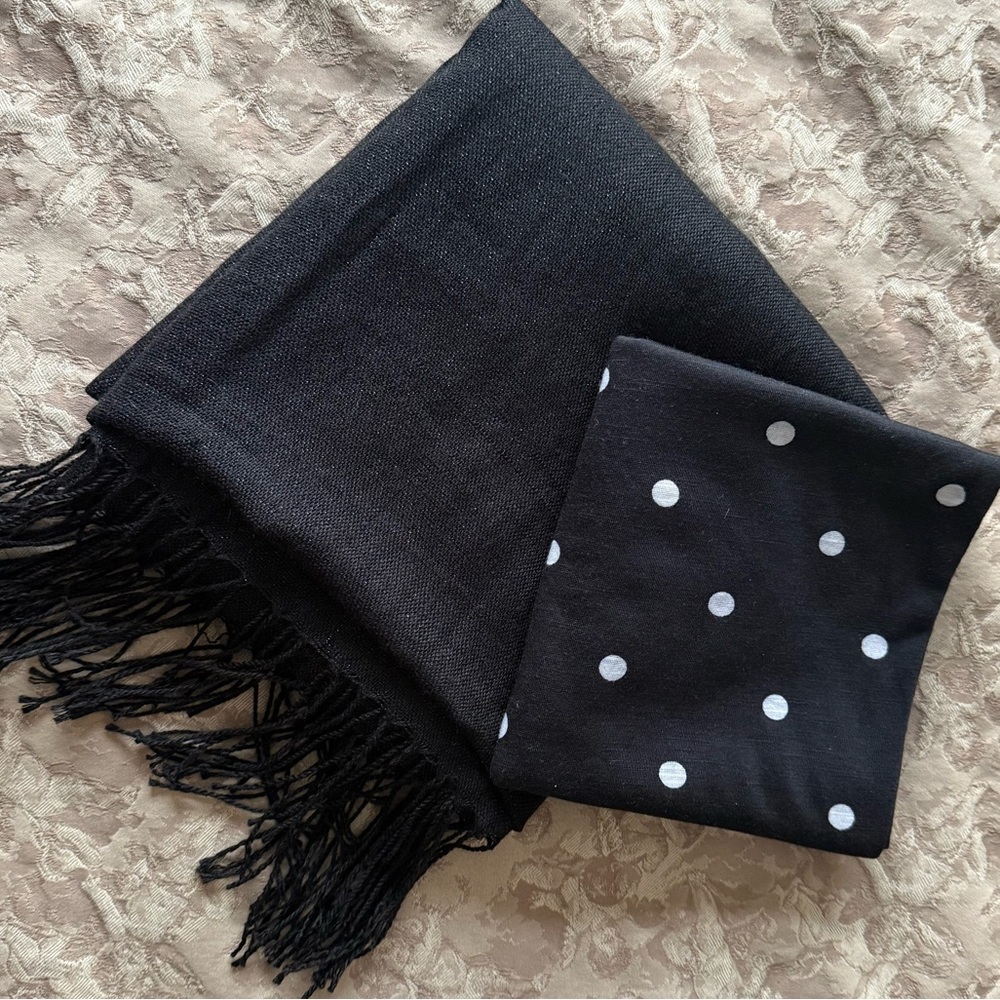Elevated Black Scarf Duo